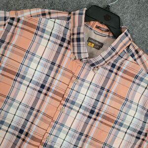 Eddie Bauer Travex Shirt Mens 3XL Plaid Performance‎ Stretch Hiking Classic Fit